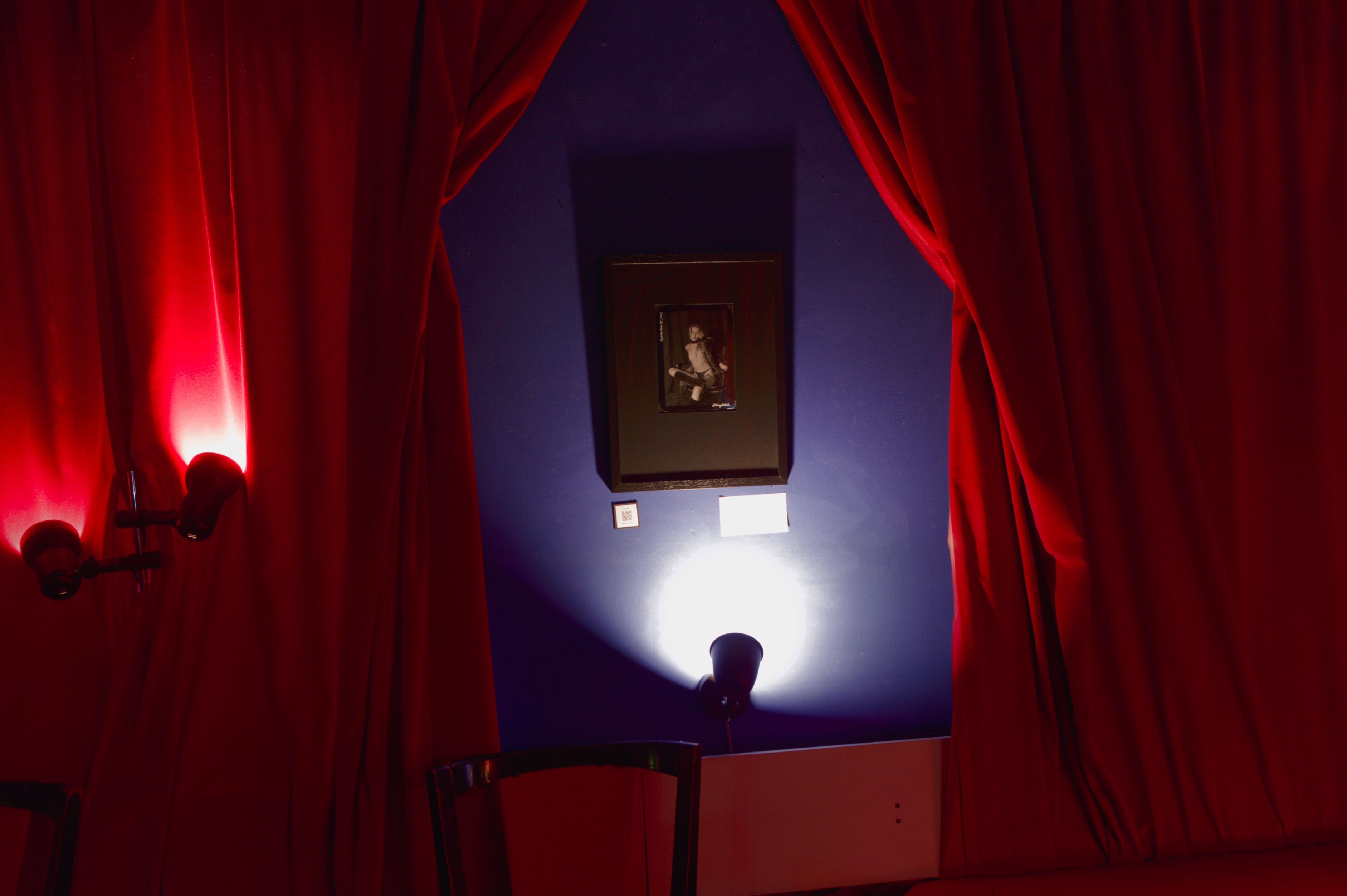 Installation view from photographic art exhibition at Redrum Art Bar, Berlin, Germany. Carlotta Venus IX, 2025.