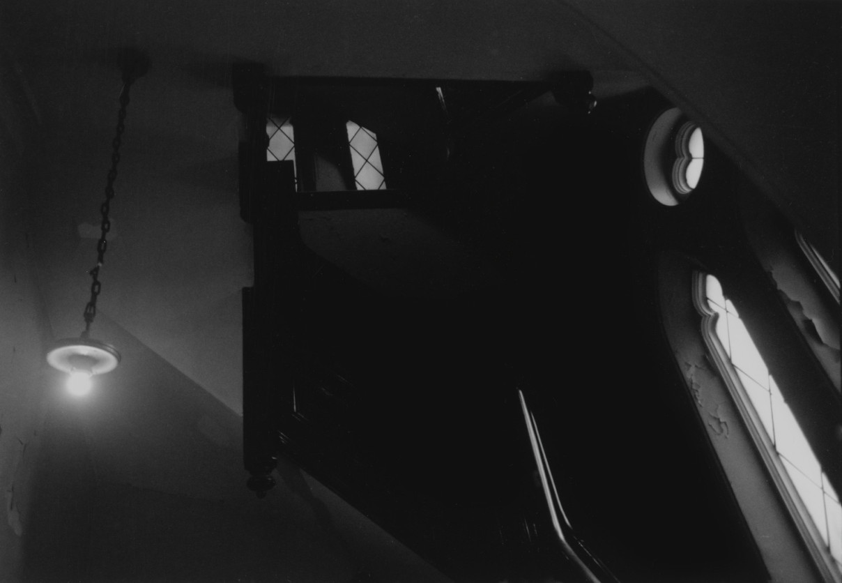 Upper Room, New York by Johnny Welch. Photograph of a staircase in an old church